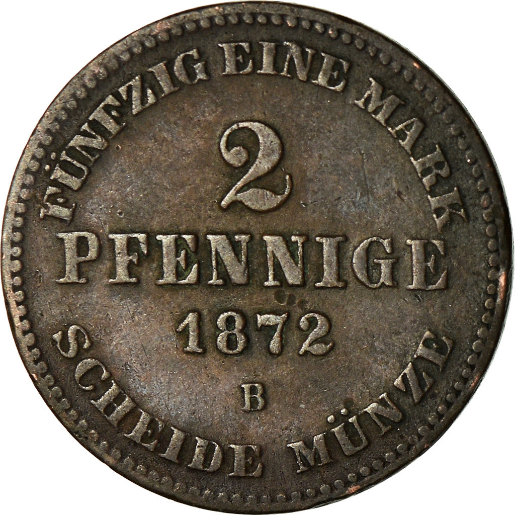 Münze, Deutsch Staaten, MECKLENBURG-SCHWERIN, Friedrich Franz II, 2 Pfennig