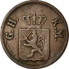 Coin, German States, HESSE-DARMSTADT, Ludwig III, Heller, 1852, VF(30-35)