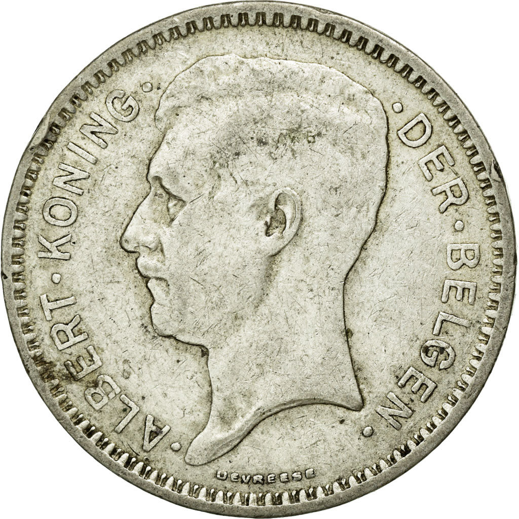 Coin, Belgium, 20 Francs, 20 Frank, 1933, EF(40-45), Silver, KM:104.1