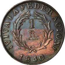 Coin, Argentina, BUENOS AIRES, Real, 1840, EF(40-45), Copper, KM:7