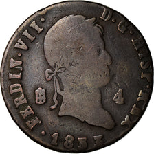 Moneda, España, Ferdinand VII, 4 maravedis, 1833, Segovia, BC, Cobre, KM:489.2