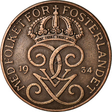 Coin, Sweden, Gustaf V, 5 Öre, 1834, EF(40-45), Bronze, KM:779.2