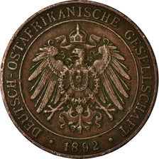 Coin, GERMAN EAST AFRICA, Wihelm II, Pesa, 1892, EF(40-45), Copper, KM:1