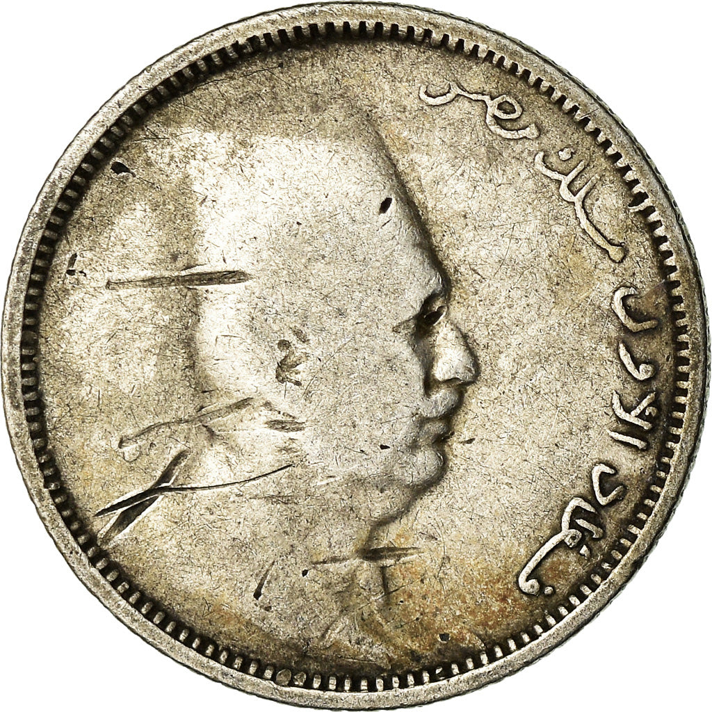 Coin, Egypt, Fuad I, 2 Piastres, 1924/AH1342, VF(20-25), Silver, KM:335