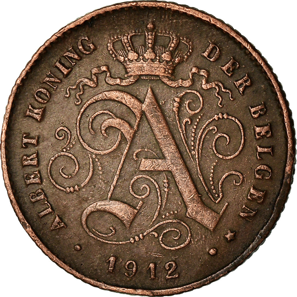 Moneta, Belgio, Centime, 1912, BB, Rame, KM:77
