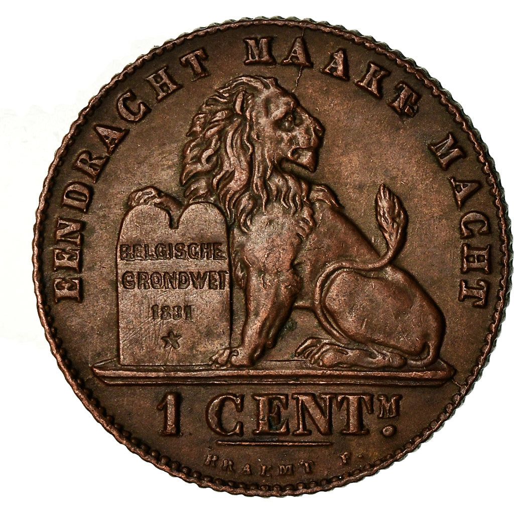 Coin, Belgium, Centime, 1912, AU(55-58), Copper, KM:77