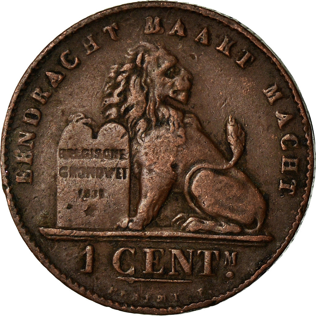 Moneta, Belgia, Leopold II, Centime, 1902, VF(30-35), Miedź, KM:34.1
