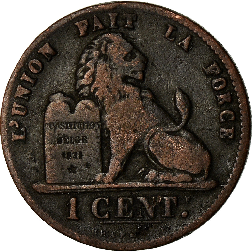 Coin, Belgium, Leopold I, Centime, 1862, VF(20-25), Copper, KM:1.2