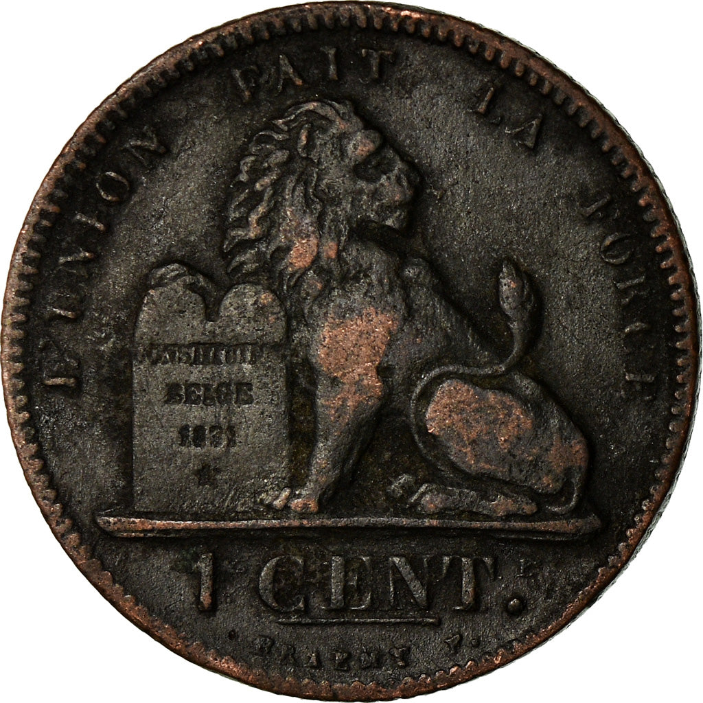 Coin, Belgium, Leopold I, Centime, 1862, VF(20-25), Copper, KM:1.2