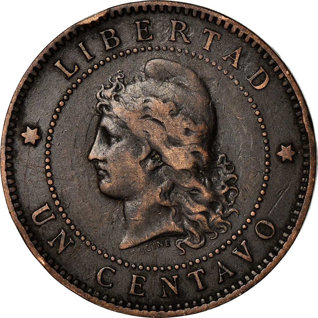 Coin, Argentina, Centavo, 1888, VF(30-35), Bronze, KM:32