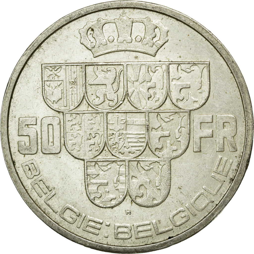 Coin, Belgium, 50 Francs, 50 Frank, 1939, AU(50-53), Silver, KM:122.1