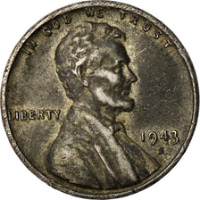 Coin, United States, Lincoln Cent, Cent, 1943, U.S. Mint, San Francisco