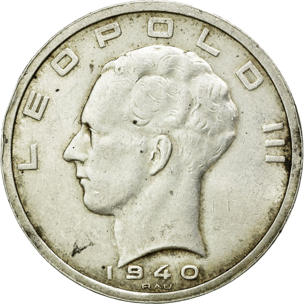 Coin, Belgium, 50 Francs, 50 Frank, 1940, AU(50-53), Silver, KM:121