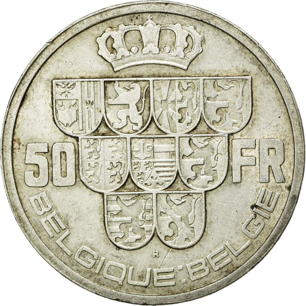 Coin, Belgium, 50 Francs, 50 Frank, 1940, AU(50-53), Silver, KM:121