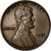 Coin, United States, Lincoln Cent, Cent, 1951, U.S. Mint, Philadelphia