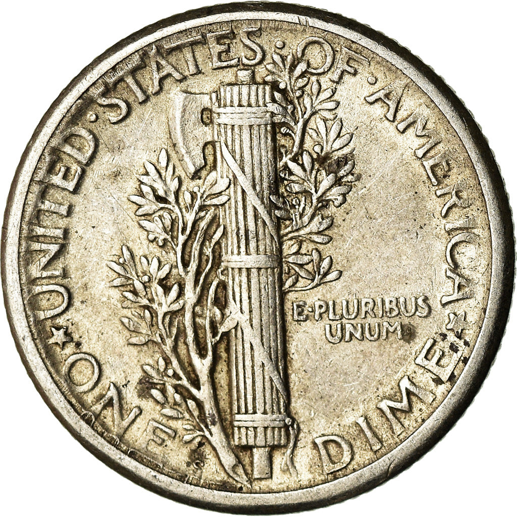 Coin, United States, Mercury Dime, Dime, 1917, U.S. Mint, San Francisco