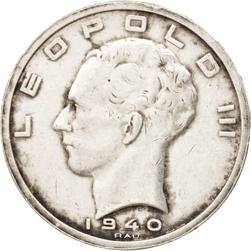 Belgium, 50 Francs, 50 Frank, 1940, EF(40-45), Silver, KM:121