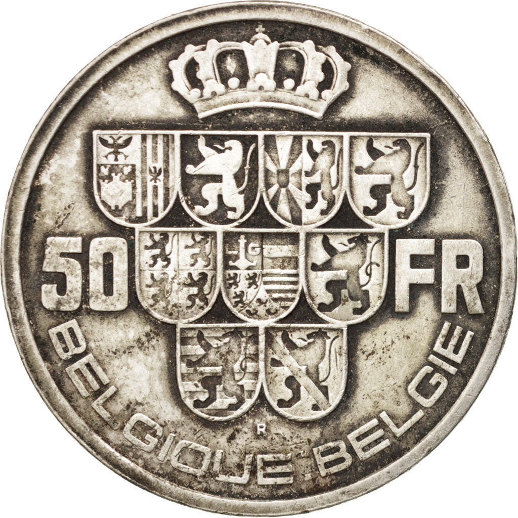 Belgium, 50 Francs, 50 Frank, 1940, EF(40-45), Silver, KM:121