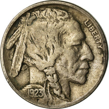 Coin, United States, Buffalo Nickel, 5 Cents, 1923, U.S. Mint, Philadelphia