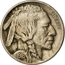 Coin, United States, Buffalo Nickel, 5 Cents, 1916, U.S. Mint, Philadelphia