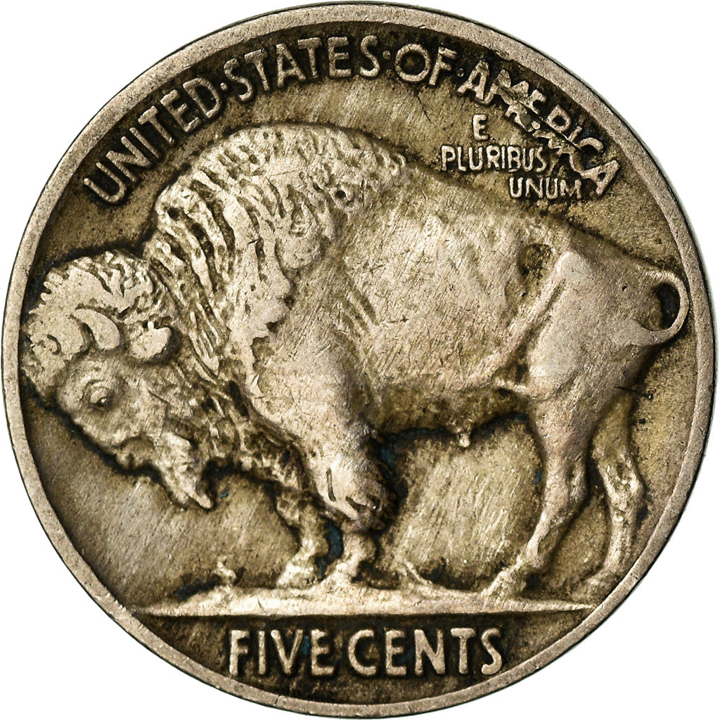 Coin, United States, Buffalo Nickel, 5 Cents, 1916, U.S. Mint, Philadelphia