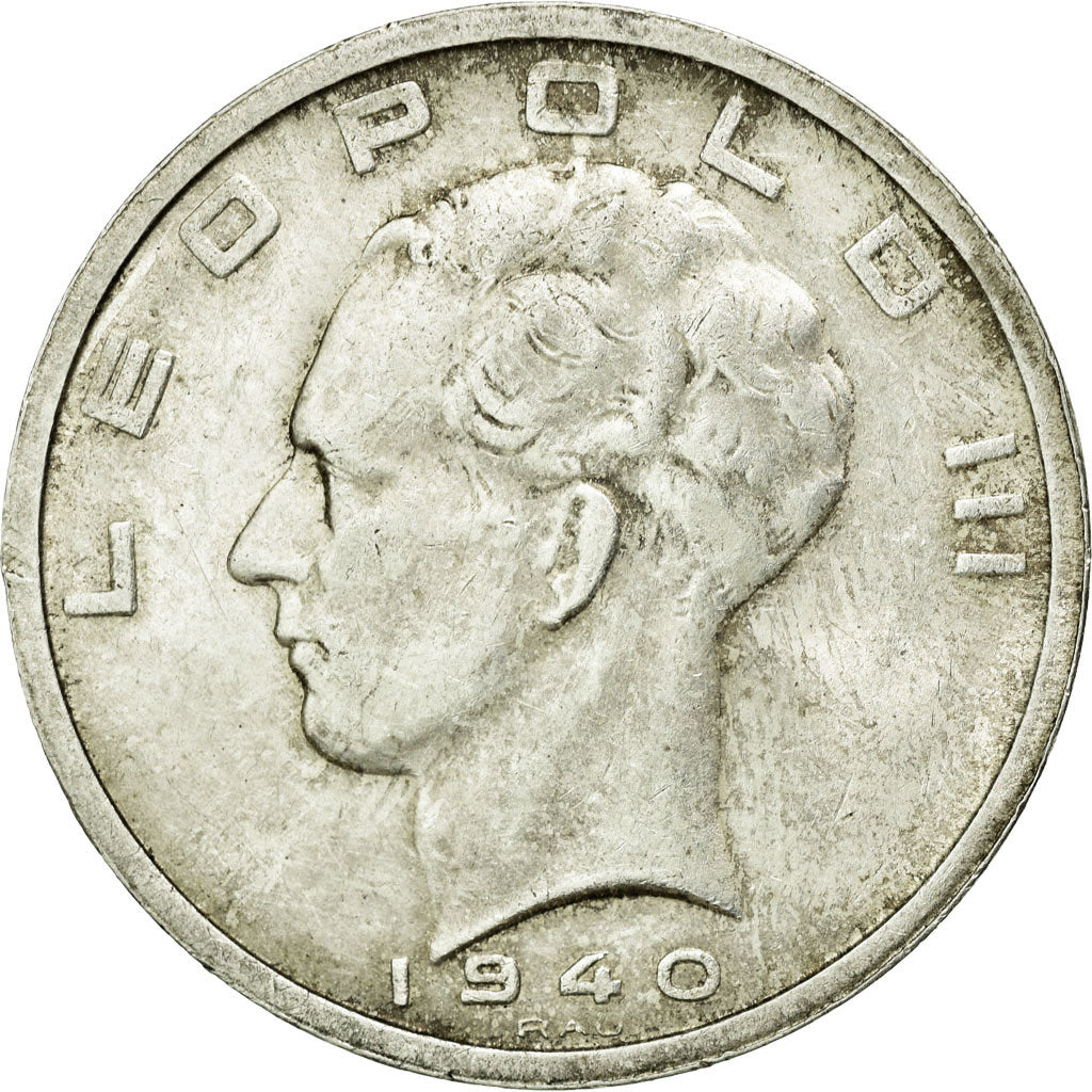 Coin, Belgium, 50 Francs, 50 Frank, 1940, AU(50-53), Silver, KM:121
