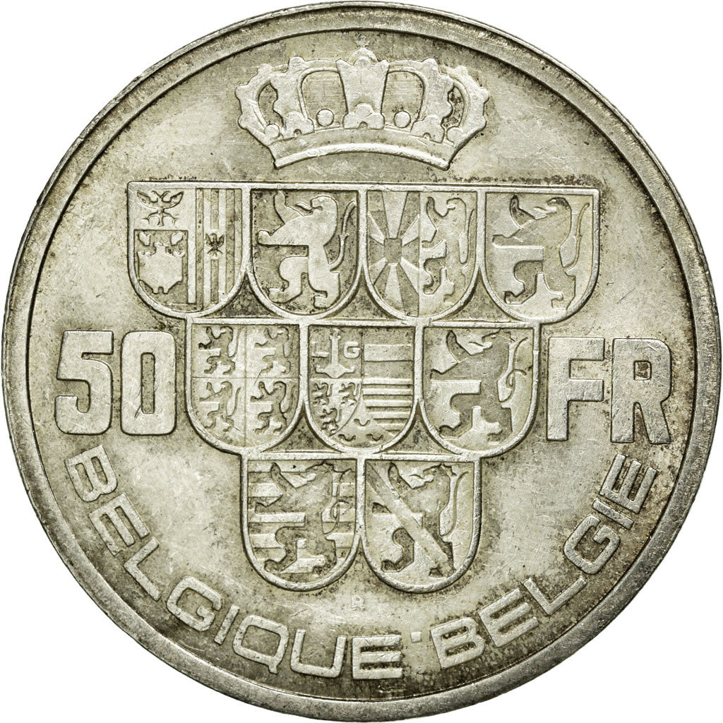 Coin, Belgium, 50 Francs, 50 Frank, 1940, AU(50-53), Silver, KM:121