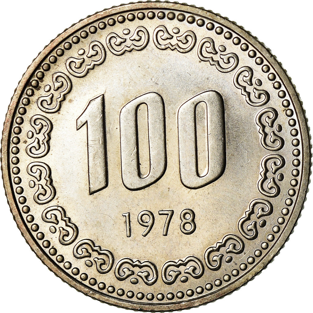 Coin, KOREA-SOUTH, 100 Won, 1978, AU(50-53), Copper-nickel, KM:9