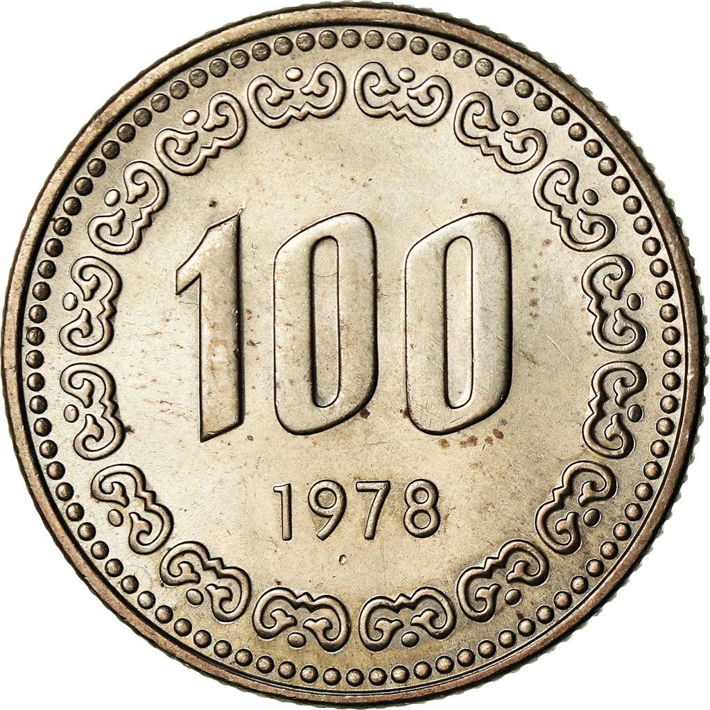 Coin, KOREA-SOUTH, 100 Won, 1978, AU(55-58), Copper-nickel, KM:9
