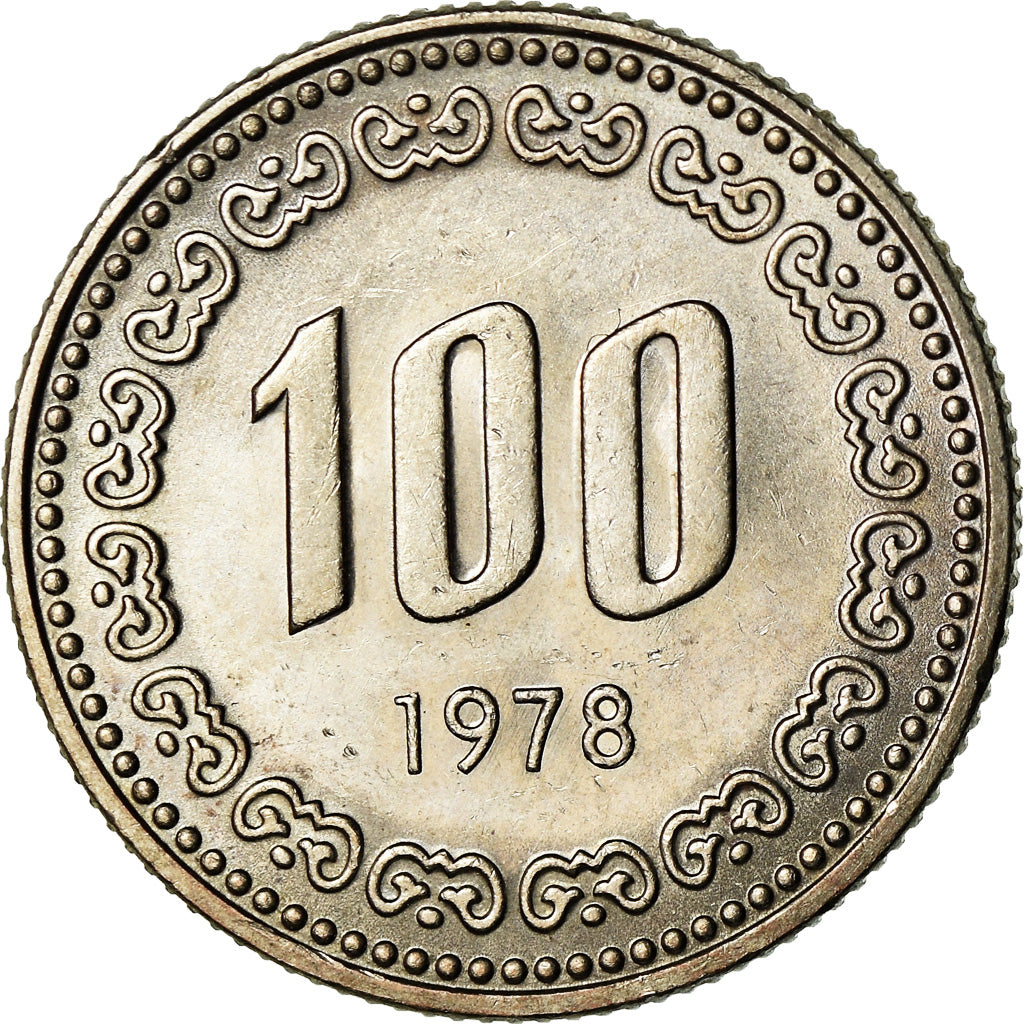 Coin, KOREA-SOUTH, 100 Won, 1978, AU(55-58), Copper-nickel, KM:9