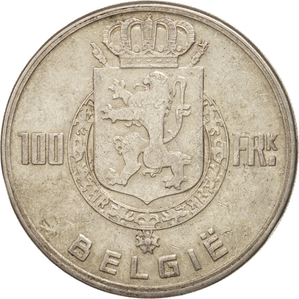 Coin, Belgium, 100 Francs, 100 Frank, 1948, EF(40-45), Silver, KM:139.1