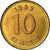Moneta, KOREA-POŁUDNIOWA, 10 Won, 1989, EF(40-45), Mosiądz, KM:33.1