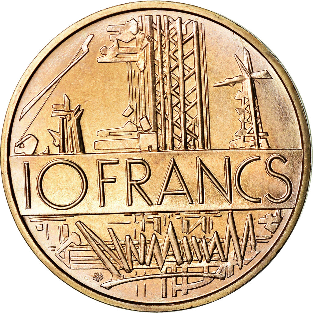 Coin, France, Mathieu, 10 Francs, 1975, Paris, MS(65-70), Nickel-brass, KM:940