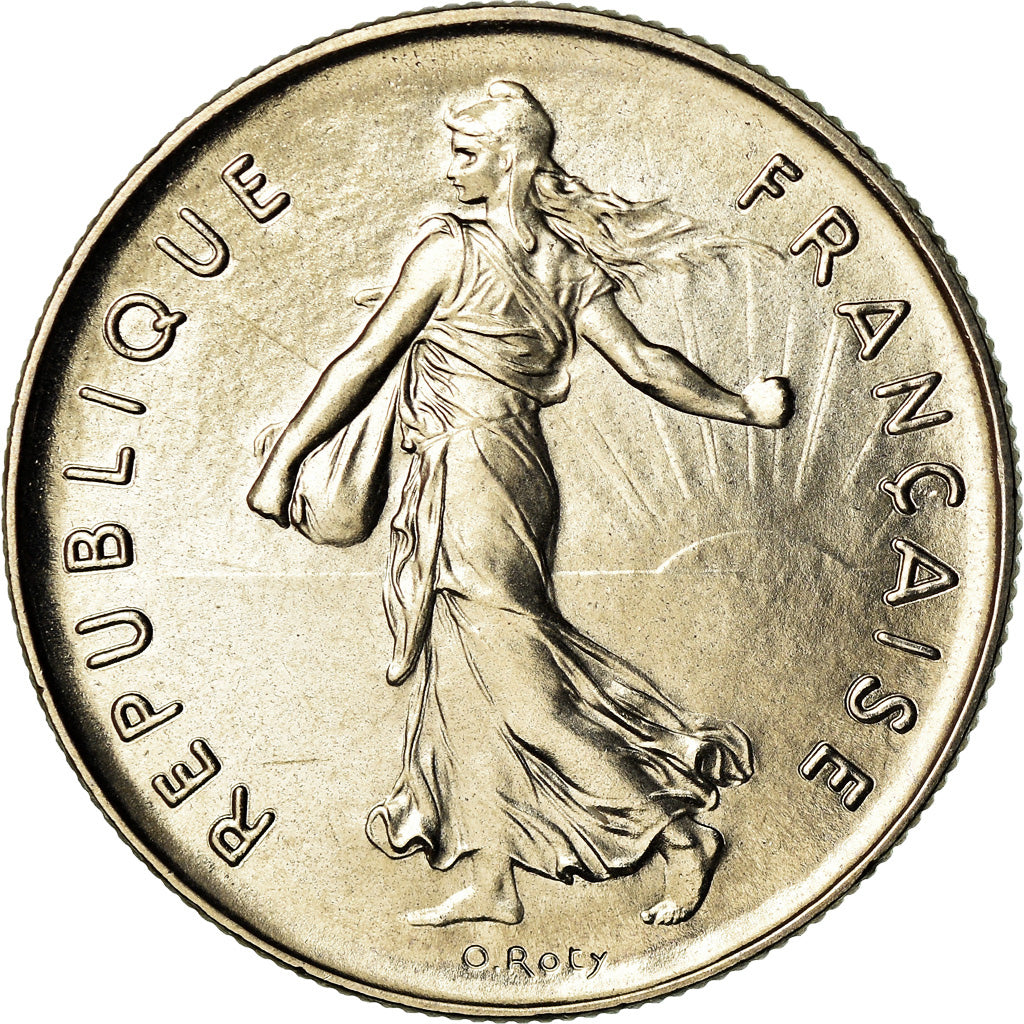 Coin, France, Semeuse, 5 Francs, 1975, Paris, MS(65-70), Nickel Clad