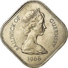 Coin, Guernsey, Elizabeth II, 10 Shilling, 1966, Heaton, EF(40-45)