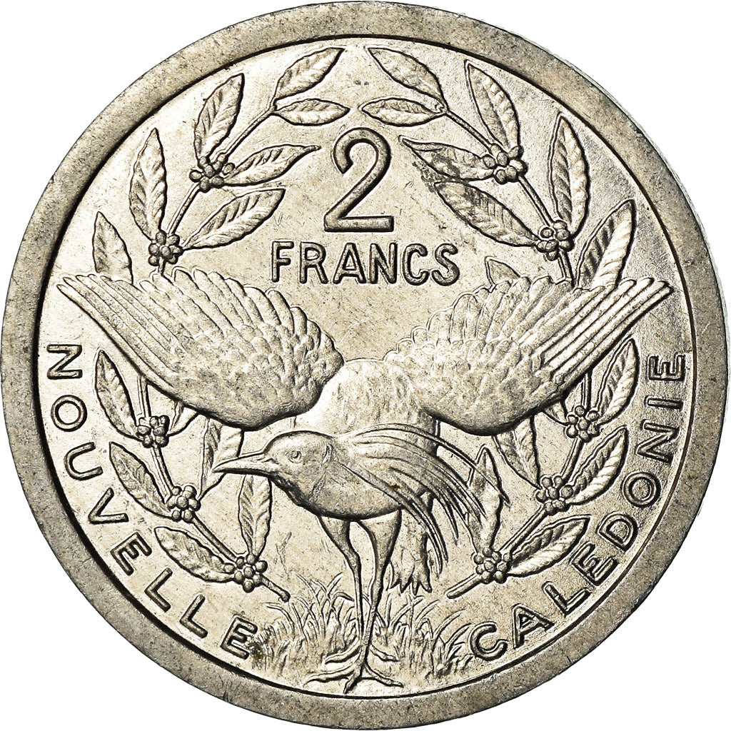 Moneta, Nuova Caledonia, 2 Francs, 1987, Paris, SPL-, Alluminio, KM:14