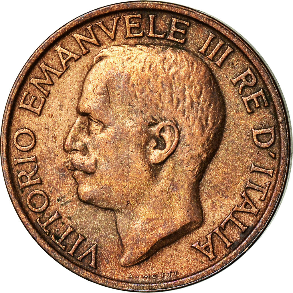 Coin, Italy, Vittorio Emanuele III, 10 Centesimi, 1920, Rome, AU(55-58), Bronze