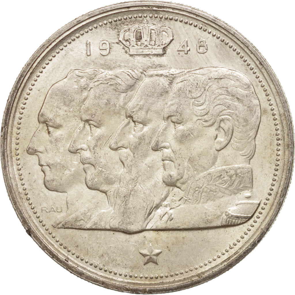 Belgium, 100 Francs, 100 Frank, 1948, AU(50-53), Silver, KM:138.1