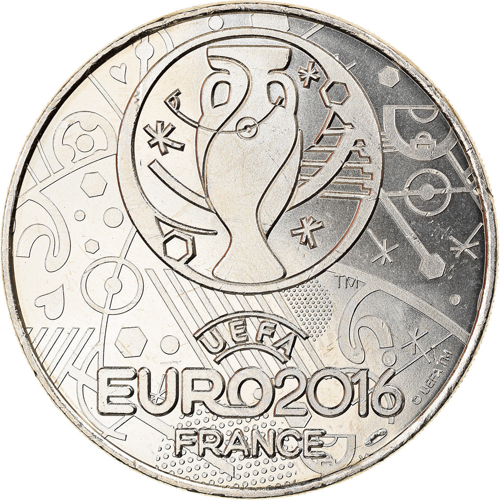 France, Jeton, Football, Belgique, Euro, Sports & leisure, 2016, MS(64)
