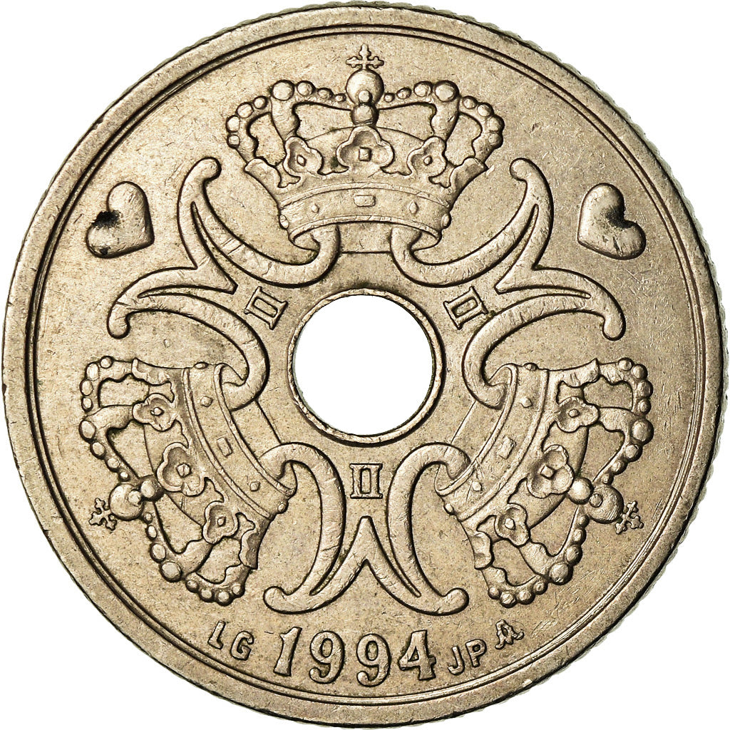 Coin, Denmark, Margrethe II, 5 Kroner, 1994, Copenhagen, EF(40-45)