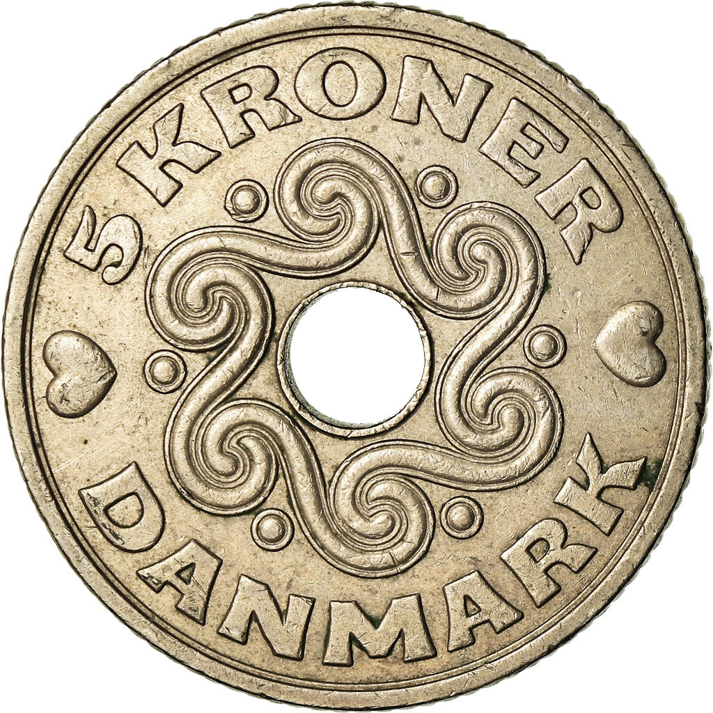 Coin, Denmark, Margrethe II, 5 Kroner, 1994, Copenhagen, EF(40-45)