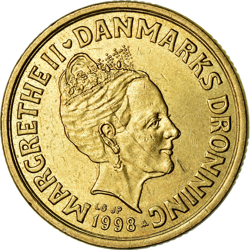 Moneta, Danimarca, Margrethe II, 20 Kroner, 1998, Copenhagen, SPL-