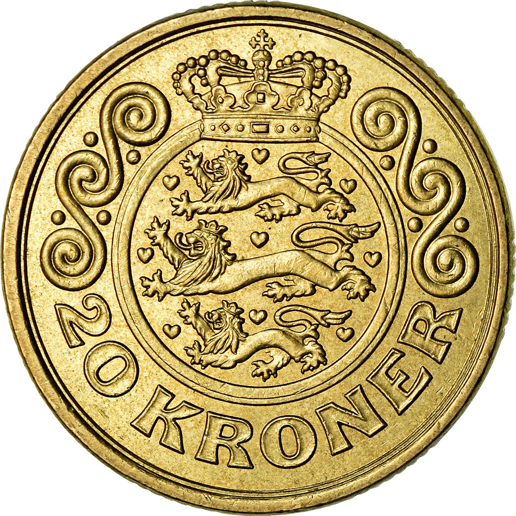 Moneta, Danimarca, Margrethe II, 20 Kroner, 1998, Copenhagen, SPL-