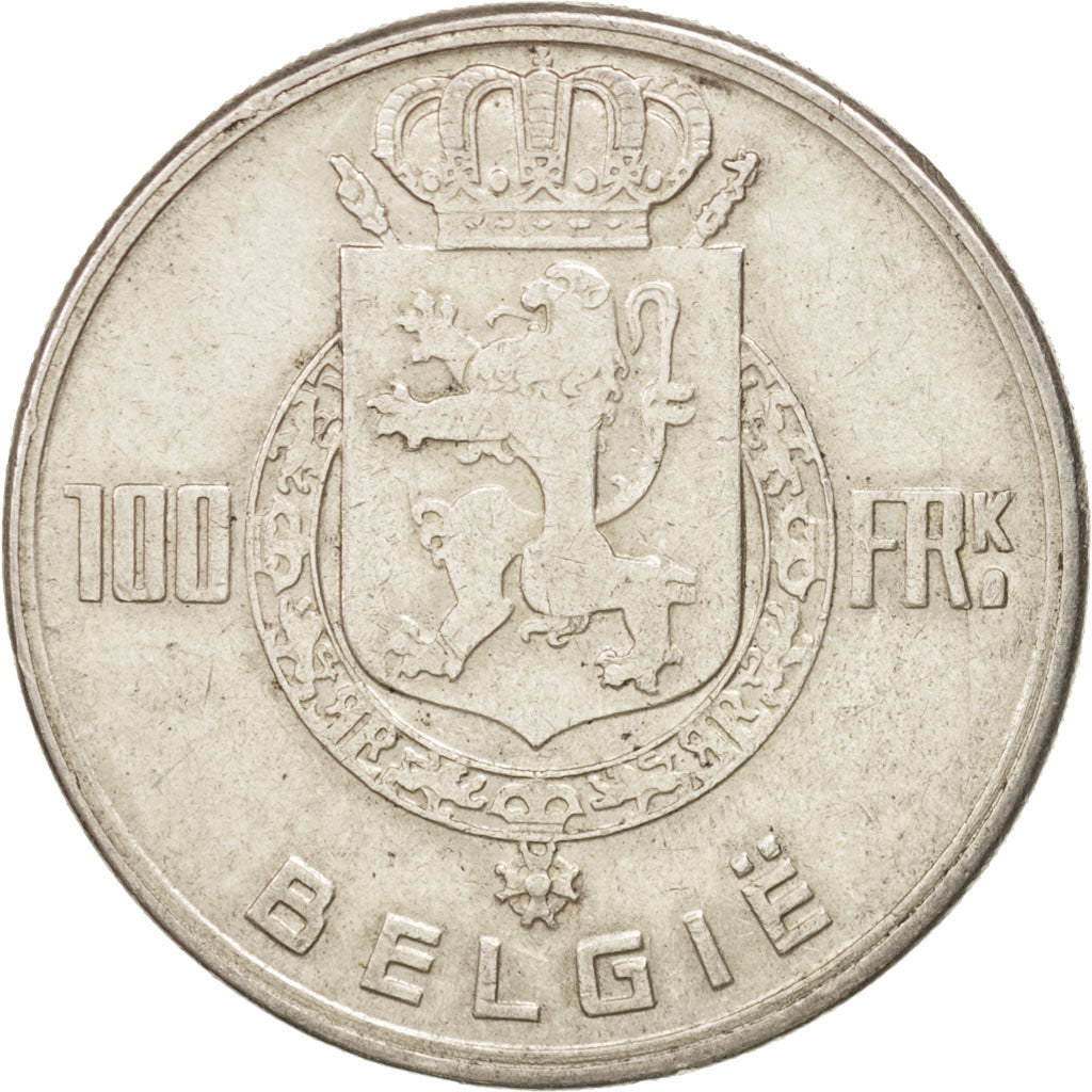 Belgium, 100 Francs, 100 Frank, 1948, EF(40-45), Silver, KM:139.1