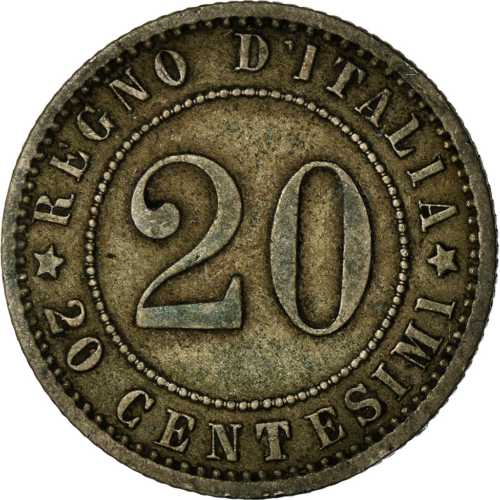 Münze, Italien, Umberto I, 20 Centesimi, 1895, Rome, S+, Copper-nickel, KM:28.2