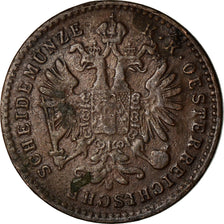 Moneta, Austria, Franz Joseph I, Kreuzer, 1881, MB+, Rame, KM:2186