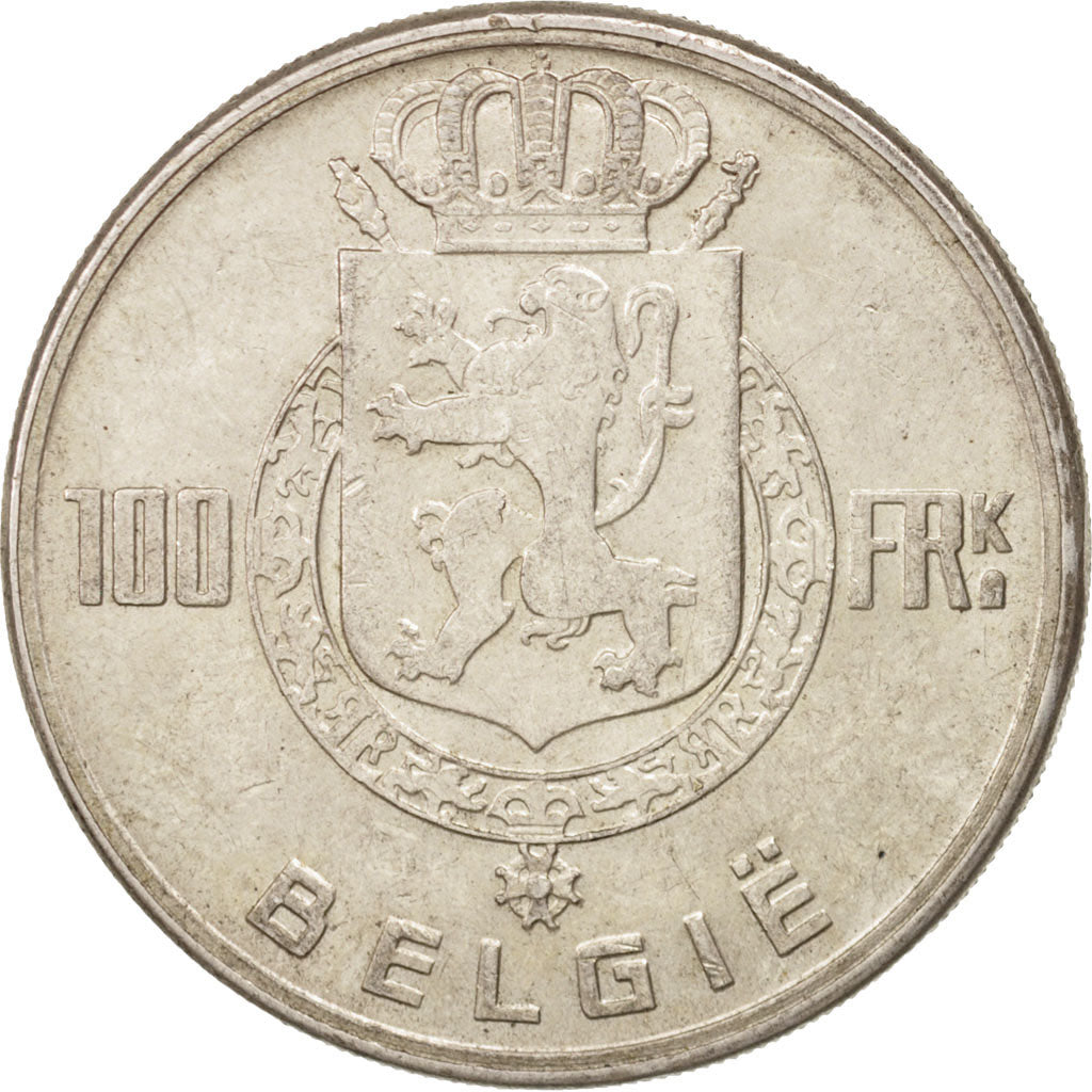 Belgium, 100 Francs, 100 Frank, 1948, AU(50-53), Silver, KM:139.1