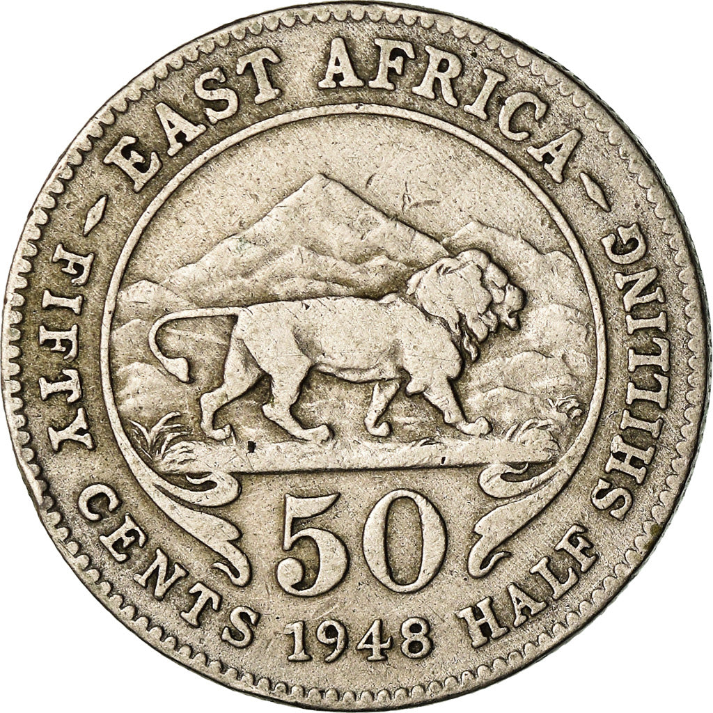 Münze, EAST AFRICA, George VI, 50 Cents, 1948, S+, Copper-nickel, KM:30