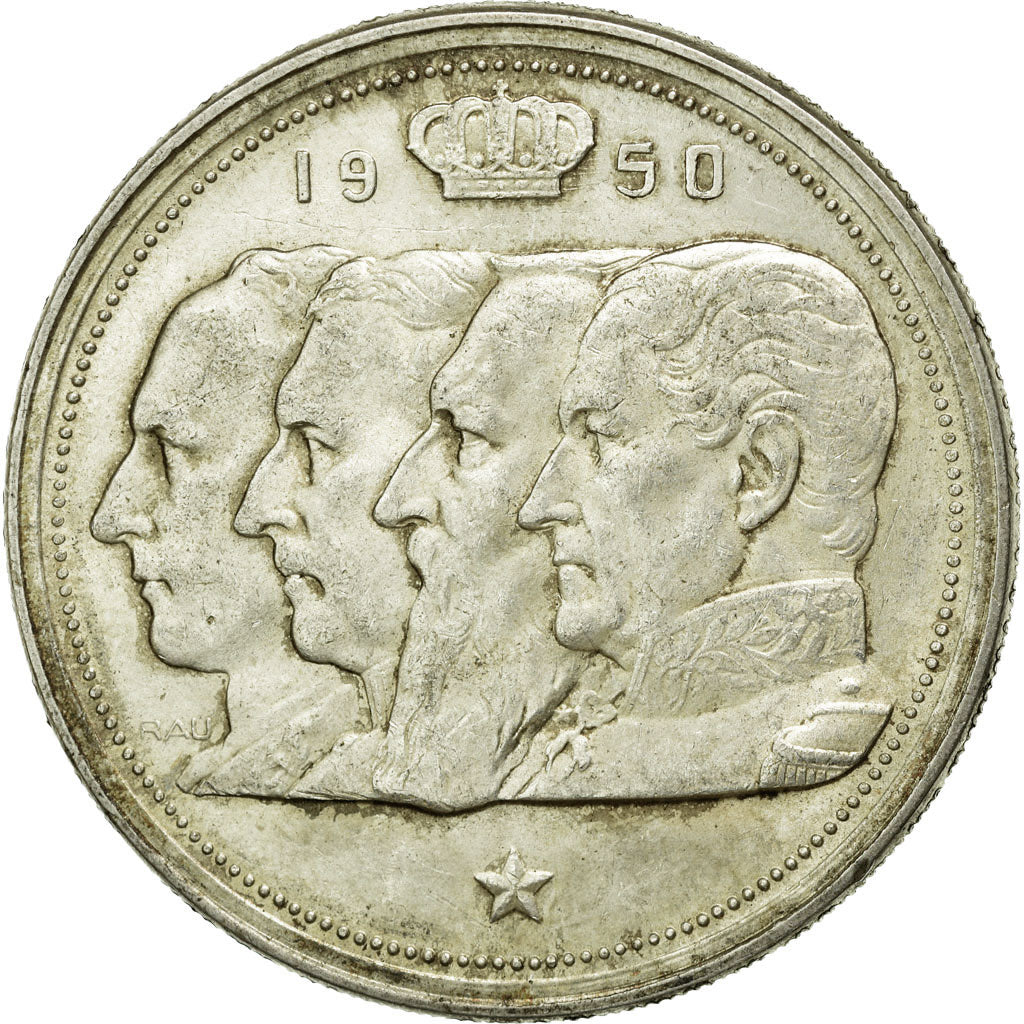 Coin, Belgium, 100 Francs, 100 Frank, 1950, AU(50-53), Silver, KM:138.1