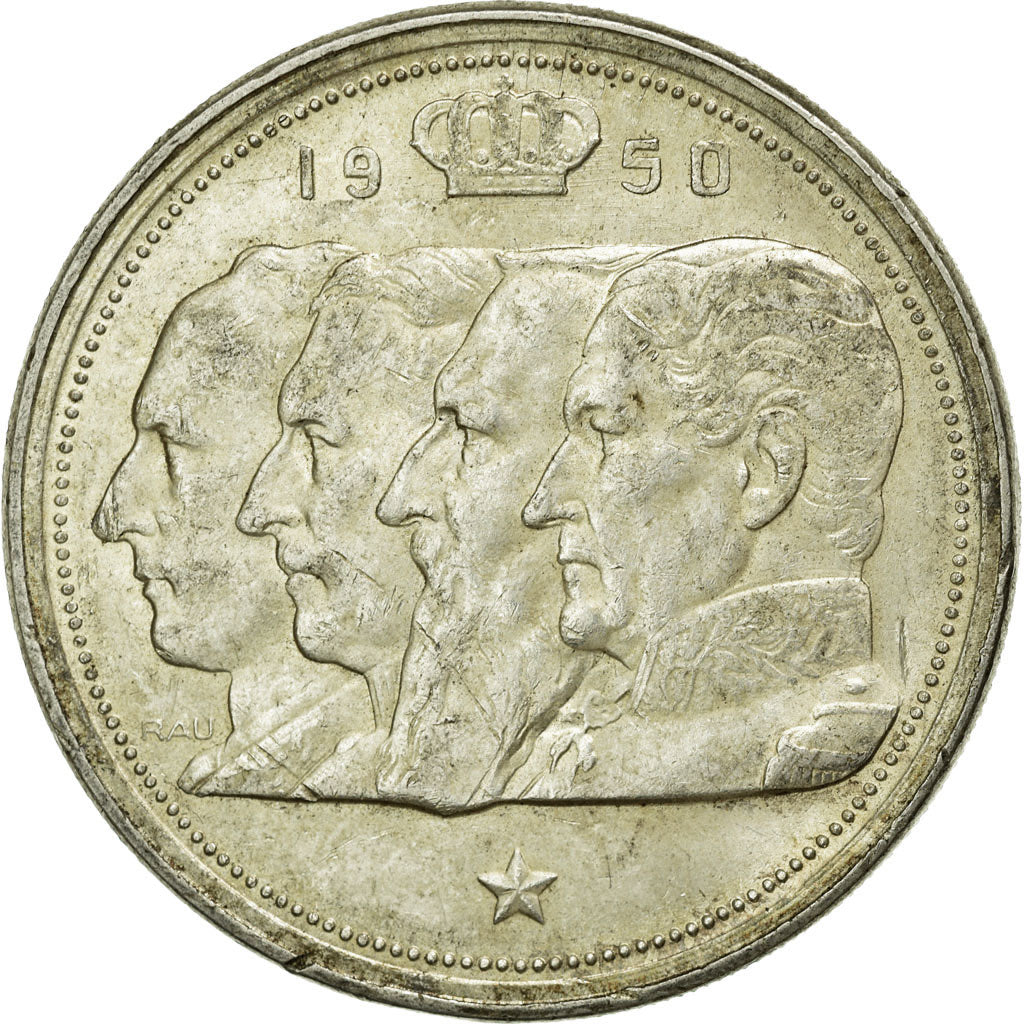 Coin, Belgium, 100 Francs, 100 Frank, 1950, AU(50-53), Silver, KM:138.1